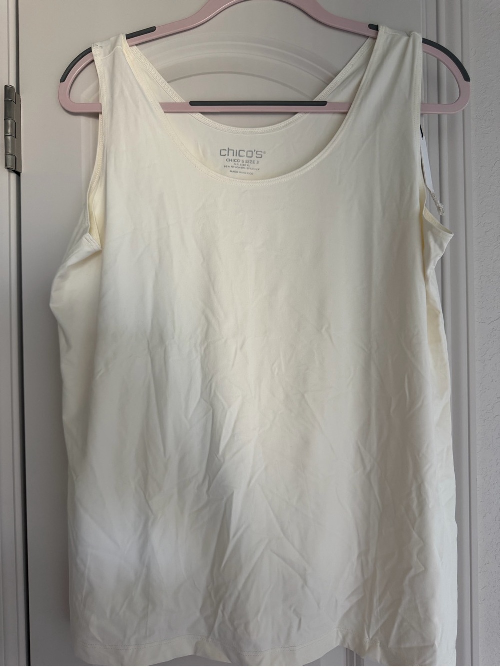 Chico's Ecru Tank Top - Sleeveless Lightweight Women's Top Size 3 (XL)